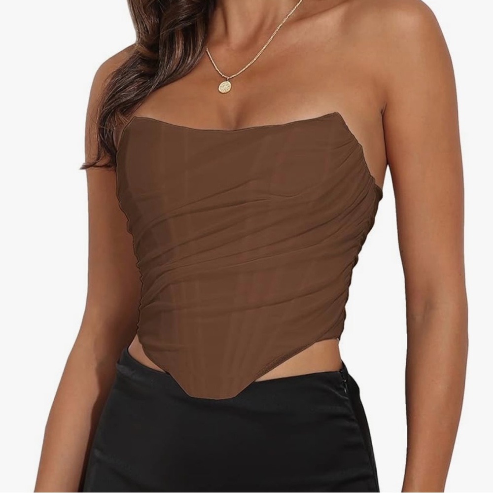 White Strapless Corset Top Size 3XL